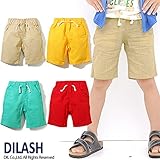 (ディラッシュ)DILASH 初夏'15 ヴィンテージ風綿麻キャンバスハーフパンツ 100 ミント