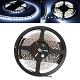 5m cool white 3528 smd led strip light non-waterproof 12v
