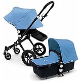Bugaboo 2015 Cameleon 3 Stroller With Extendable Canopy, All Black/Ice Blue by Bugaboo [並行輸入品]
