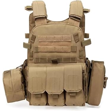 タクティカルベスト タンカラー フリーサイズ 防弾チョッキ Amazon | デザートカラー タンカラー タクティカルベスト Molle