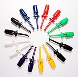 BrightTea 8ペアミニSMD ICシングルフッククリップGrabbersテストプローブケーブルforマルチメーターリードワイヤ（16pieces packger )