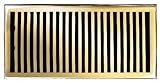 Brass Elegans 116HR-PLB Solid Cast Brass Contemporary 6-Inch by 12-Inch Floor Register, Polished Bra