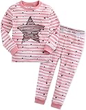 [Vaenait Baby]キッズ子供ベビー服綿100％ルームウェア長袖パジャマ寝間着上下セット Bling Pink XL