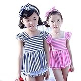 子供用水着 ベビー セパレート ジュニア 子供水着 上下3点セット ストライプ 海兵風 キッズ スイムウェア ジュニア水着 スイミング ビーチ スイミング プール 海水浴 温泉 子供水着 女の子 キッ