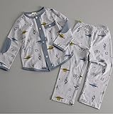 【あるこんたるこん】ベビー キッズ ジュニア パジャマ スペースロボ 男の子 ルームウェア 長袖 (150)