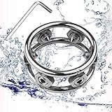 Ifukens ペニスリング ステンレス製 棘付き コックリング ペニス責め 男性用アダルトグッズ smグッズ 金属 cock ring 釘で貞操帯 拘束具 束縛具 smプレイ あだるとグッズ 男性リング オナ禁 グッズ L字型のピンが付属 肌を傷つけない 軽量で持ち運びに便利 S