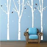 Pop Decors PT-0136-1-Vb Beautiful Wall Decal, Birch Trees by Pop Decors