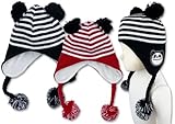 (パンダマニア)PANDA MANIA お耳付き ポンポン ニット帽 ベビーフリー レッド