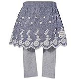 2016年 秋冬 UZULAND ウズランド ダンガリー 花刺しゅう スカッツ ネイビー◇95cm