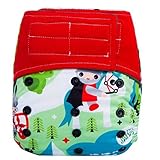 HappyEndings Night, NightTM All In One Charcoal Bamboo Hook Loop Closure Cloth Diaper (+Pocket and 5