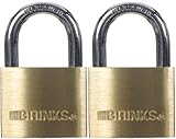 Brinks 161 – 40202 40 mm 1 – 9 / 16インチソリッド真鍮南京錠、2 - Pack
