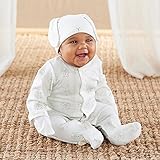 ベビーアスペン Baby Aspen 女の子用バニーちゃんバンブーコットン足つき カバーオール出産祝いウェルカム超豪華3点セット(ギフトBOX入り) [並行輸入品]