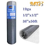 亜鉛メッキハードウェア布24インチ/ 36インチ/ 48インチW x25足/ 50足L - 1 / 2インチx 1 / 2インチ19 Ga 36"x50' HC12365019