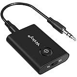 Wsky Bluetooth トランスミッター レシーバー 2イン1 ワイヤレス オーディオ 送信機 受信機 (ブラック)