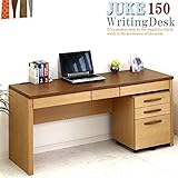 デスク ワークデスク ＰＣデスク パソコンデスク 机 ワゴン付き 153cm 木製デスク