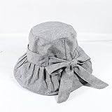 Hatrita-J 日係カジュアル女の盆帽大ひさしアウトドア紫外線は日焼け止め日除け布帛帽子夏防uv太陽の帽子,a