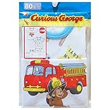 【2枚組】【本体綿100％】2017年 秋冬 おさるのジョージ フライス 半袖シャツ Curious George レッド◇90cm