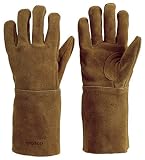 TRUSCO(トラスコ) オイル加工革5本指溶接手袋 裏綿付 TOY-T5
