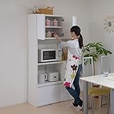 キッチン収納棚 レンジ台&amp;コンセント付き 900mm幅 f-jkp-fal0002wh ホワイト色