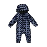 ベビーロンパース　猫ちゃん耳フードつき　パーカ　男の子　子供服　長袖　前開　カジュアル　足つき (90, 紺色)