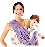 (ヘラサ)Herasa　ベビースリング 　スヤスヤ 快眠　抱っこ紐　ベビーキャリー　新生児 (紫)