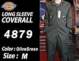 Dickies ディッキーズ 4879 OG（オリーブグリーン）Mサイズ　長袖つなぎ ツナギ 大きいサイズもあります