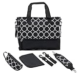 マザーズバッグ　5点セット 2way ママバッグ　大容量　4スタイル選んでき (黒 2)