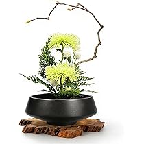 Amazon.co.jp: 花器 水盤花瓶生け花花器陶器生け花用花き Fukuka1個