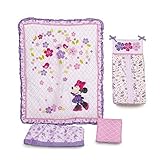 Disney Baby Minnie Mouse Love Blossoms Premier 4-Piece Crib Bedding Set by Kids Line [並行輸入品]
