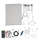 riraku-life(ﾘﾗｸﾘﾌｪ） 大地と繋がるアーシング健康法用　 アーシングスリープスタートセット【身体電圧測定キット・リストバンド付き】 (200×140cmグレー)