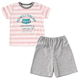 (チャックル) chuckle ロゴ半袖Tシャツ&ハーフパンツセット ピンク 90cm P3135-90-20