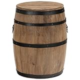 不二貿易 樽型スツール 高さ40cm 天然木 ブラウン 31882