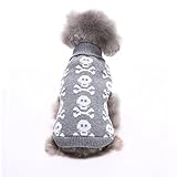 (エスライフ)S-Lifeeling ペット服 セーター どくろ柄 ハイネック かわいい 犬 小型犬 中型犬 大型犬 春 秋 冬 暖かい 室内 保温性 防寒 人気 お出かけ 散歩 洋服 お散歩 毛糸のニット ペットセーター