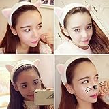 ヘアバンド カチューシャ ドット 猫耳 起毛 動物 かわいい 顔洗い 洗顔 パック専用 ランダム発送 【20点】