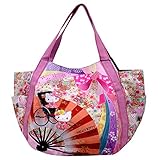 トートバッグ 和柄 キティちゃん HELLO KIITTY×DEARISIMI JAPAN KIMONO（ピンク）