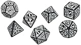 Q-Workshop Steampunk Dice Set, Black/White [並行輸入品]