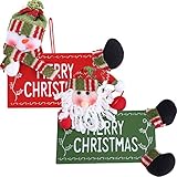 2個 クリスマス飾り ペンダント クリスマスツリー飾り サンタクロース 雪だるま 吊るす ドアの装飾 ホームインテリア クリスマスデコレーション ドアオーナメント インテリア飾り リスマスセット クリ