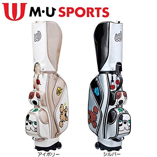 NEW MU SPORTS Caddy Bag 2018 AW Character Face 703 W 6102 Silver eBay