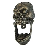 Design Toscano Knock-Jaw Skull Cast Iron Halloween Door Knocker [並行輸入品]