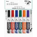 ぺんてる ホワイトボードマーカー ボードにフィット フィット芯太字 6色 EMWL5BF6ST