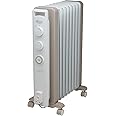 De'Longhi (デロンギ) オイルヒーター ヴェルティカルド RHJ21F0812-WH 電気ヒーター ゼロ風暖房 静音 乾燥しにくい 表面温度約80℃ 燃料補充不要 安全プラグ [8-10畳] [カモミールホワイト] デロンギファミリー登録で