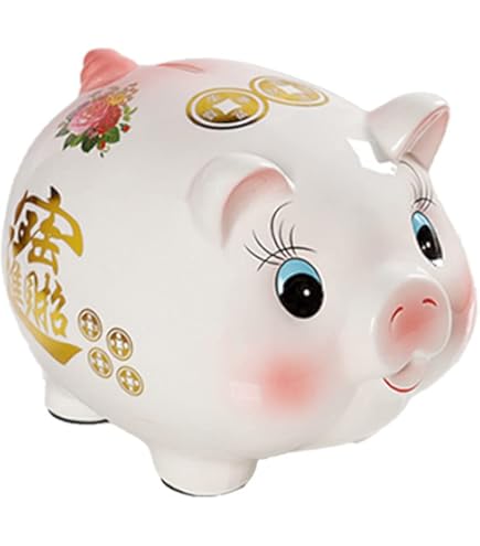 Amazon.co.jp: ぶた貯金箱/日本製 国産品 瀬戸焼 陶器 コイン入れ 500