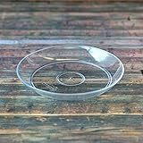 受け皿[ソーサー]：クリアプレート・クリア4号（直径12cm） 10枚セット ノーブランド品