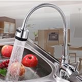 Kcasa Kitchen Faucet Solid Brass Pull Swivel Tap Flexible