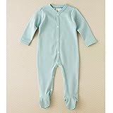 Pigeon from organics for kids ストライプ 長袖 フーティー ブルー 6-12M okfw1403-02
