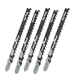 uxcell　ジグソーブレード　スタイルシャンク　ハードウッド切り　T144D　T　5個入り