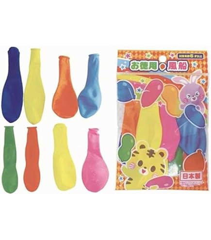 Amazon | ゴム風船 色んな形のバルーン 1袋（8個入）※口で簡単に