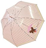 サンマルコ 傘 55cm くまのがっこう 透明POE ジャッキー月へ行く ピンク