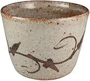 熊本千治(Chiharu Kumamoto) 絵唐津蕎麦猪口 唐津焼 陶器(直径約8cm 高さ約6cm)