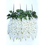 Beelu人工シルク藤のつるRatta Hanging花| Real Looking植物装飾DIYウェディング披露宴、Arches、Garlands、ダイニングテーブルCentrepieces、卒業式